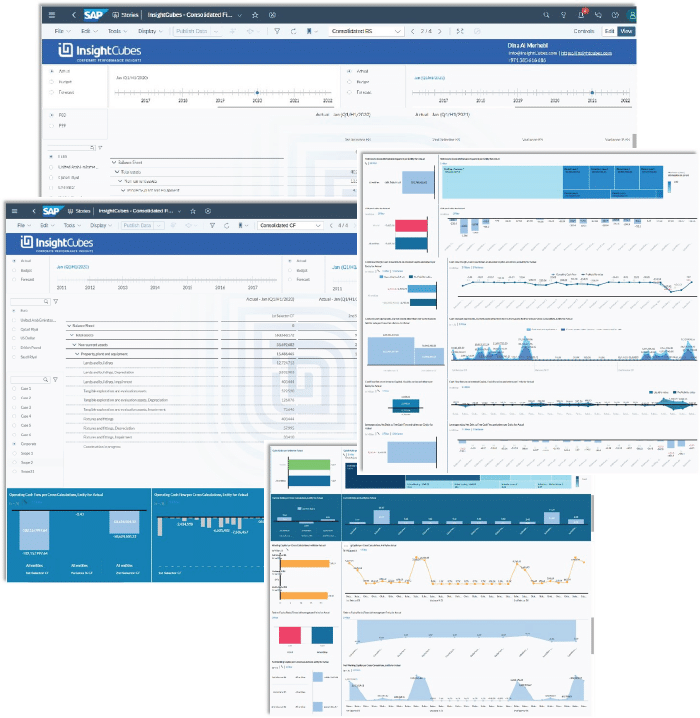 InsightCubes SAP Analytics Designer Consolidated Story