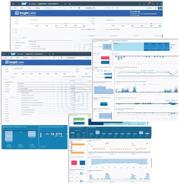 InsightCubes SAP Analytics Designer Consolidated Story