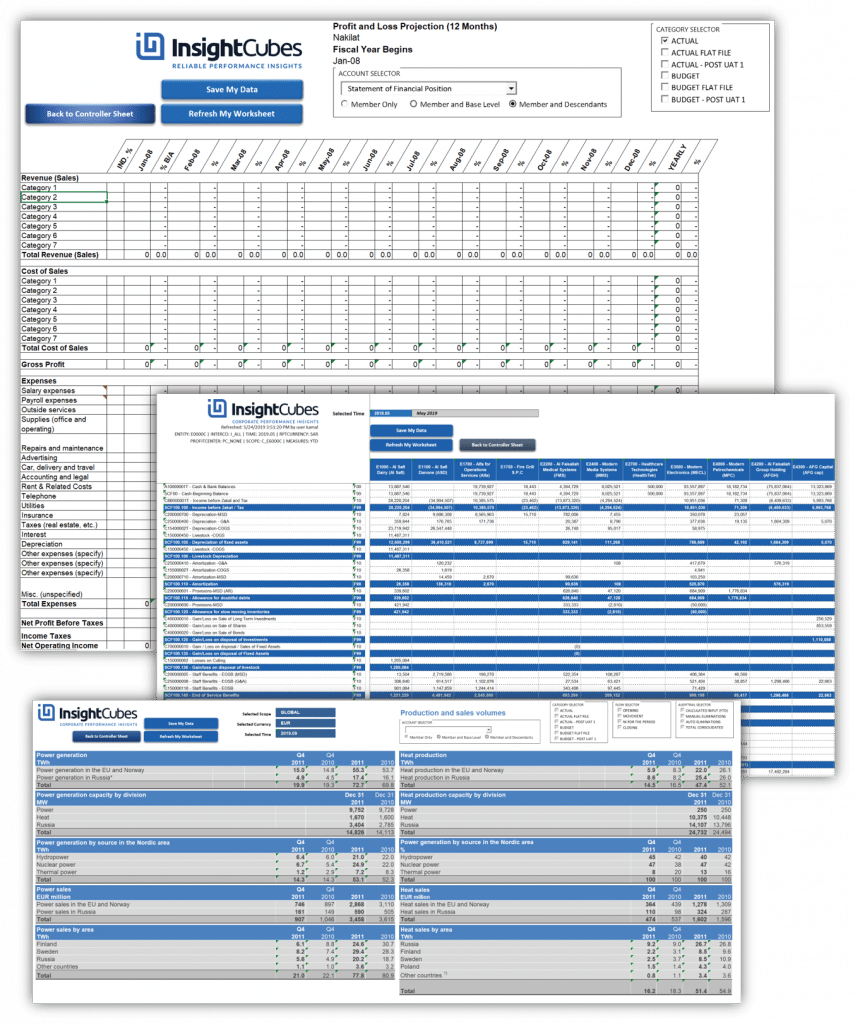 InsightCubes SAP Analytics Designer Profitability model