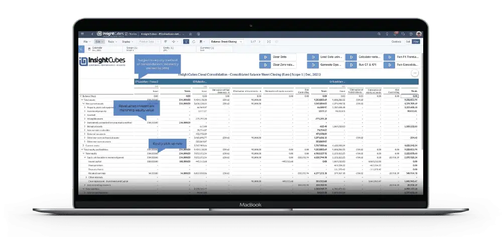 InsightCubes Consolidation Extension for SAP Analytics Cloud- Eliminations and adjustments