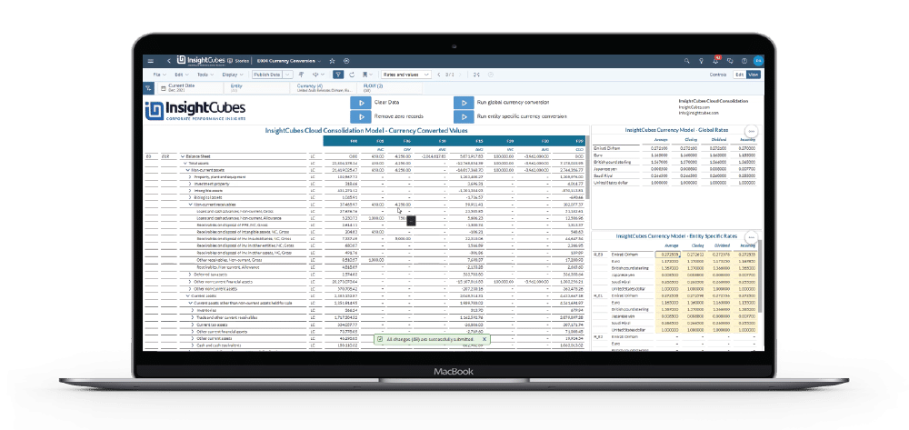 InsightCubes Consolidation Extension for SAP Analytics Cloud-Currency Conversion