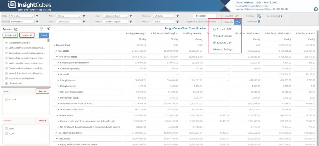 Exporting reports with SAP analytics Designer