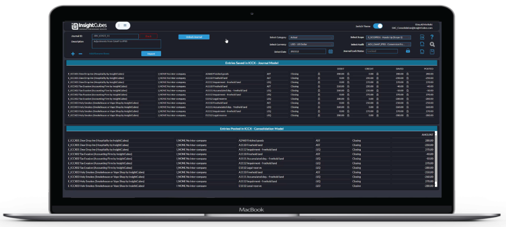 Journal Entries Dashboard