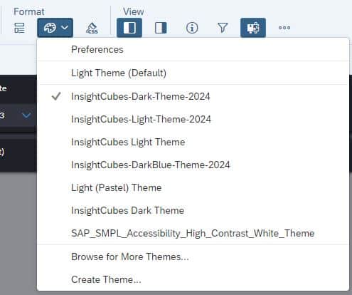 set up the theme preferences in SAP Analytics Cloud