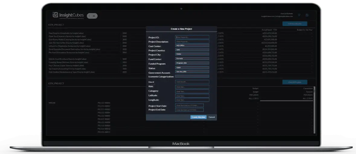 insightcubes CapEx Planning solution using SAP Analytics Cloud