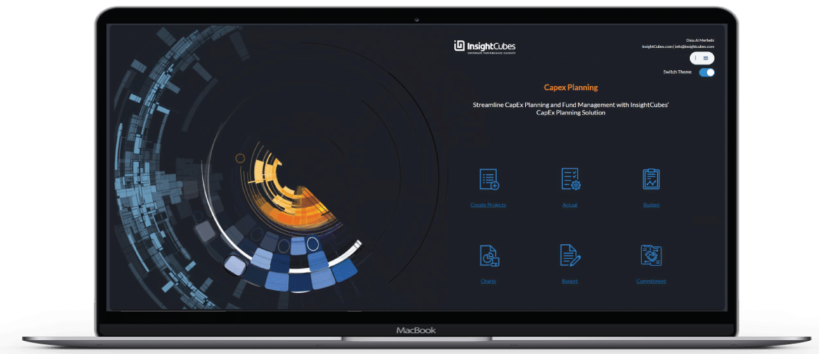 insightcubes CapEx Planning solution using SAP Analytics Cloud