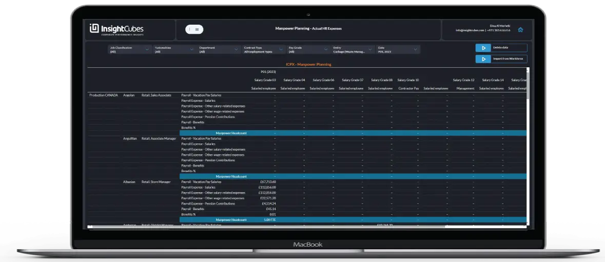 InsightCubes Manpower Planning Solution