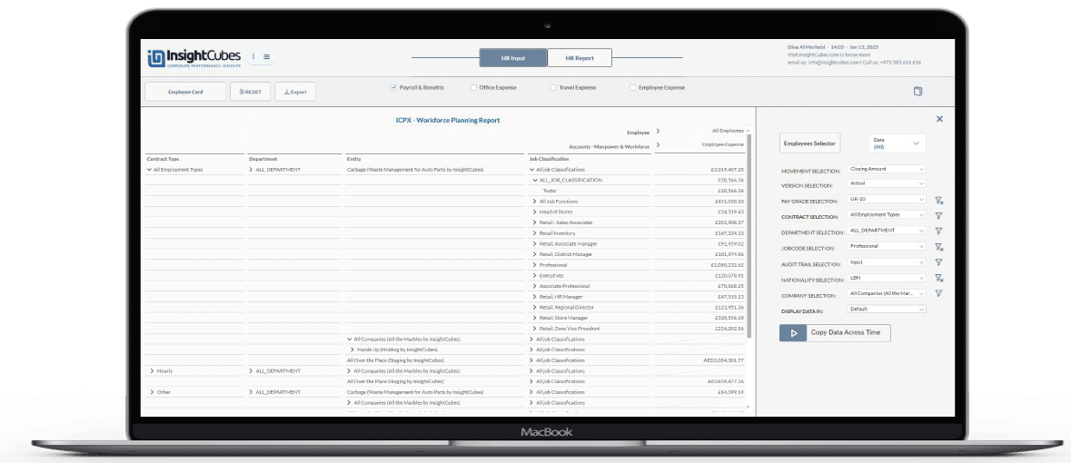 InsightCubes Workforce Analysis Solution on SAP Analytics Cloud